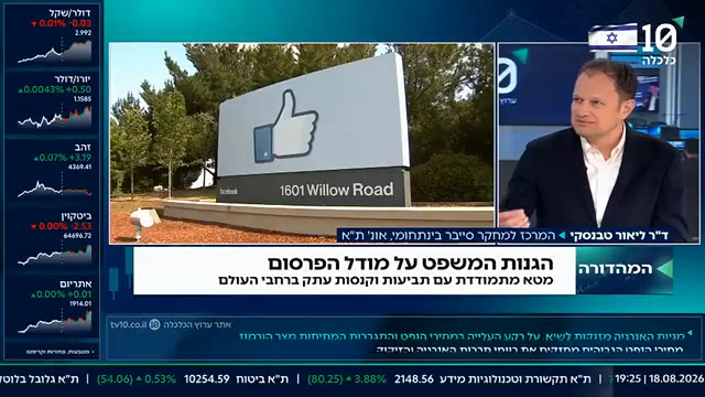 Lior Tabansky discussing Bank Leumi and Meta Israel on Channel Economy